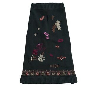 JOHNNY WAS ZUFU EMBROIDERED DOG SWEATER SIZE LARGE M69423‎  NEW